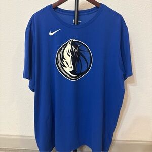 Dallas Mavericks Shirt Men 3XL Blue Basketball NBA Nike Mavs Short Sleeve Tee